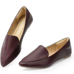 MUSSHOE Loafers for Women Comfortable Pointed Toe Memory Foam Women's Lo…